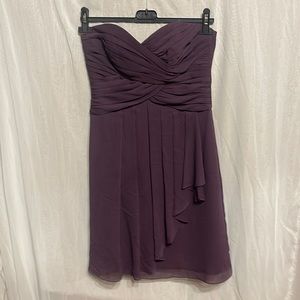 Purple bridesmaid or prom dress strapless size 4